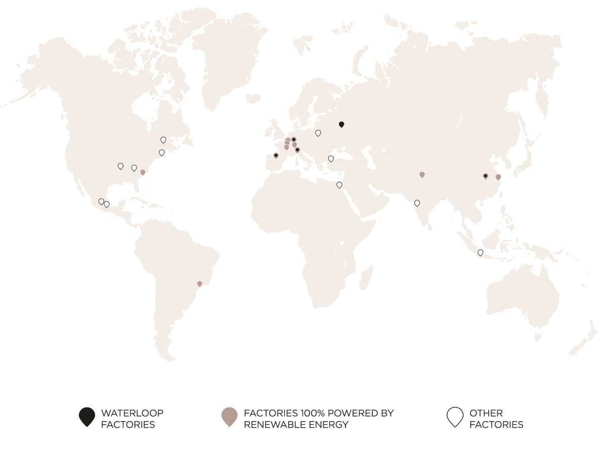 CARTE LOREAL PARIS USINES